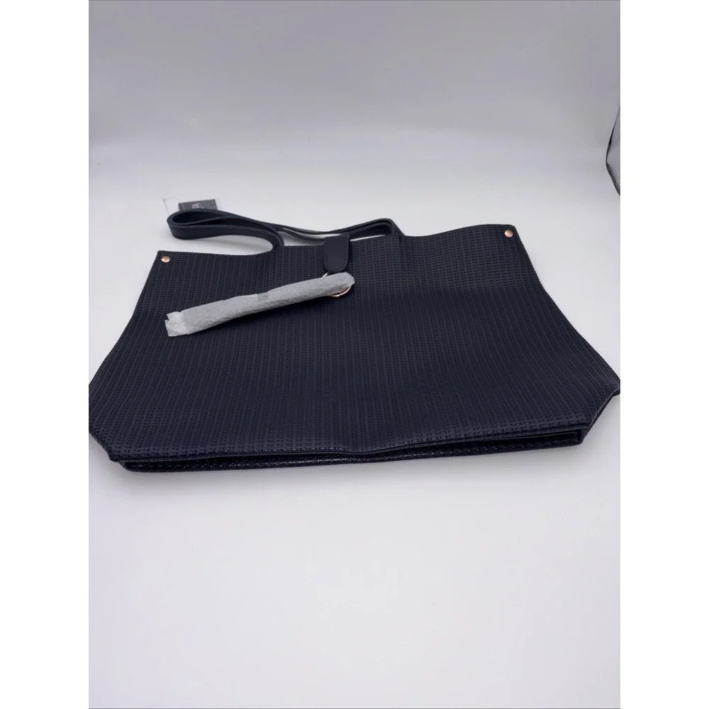 ULTA BEAUTY Large Navy Blue Tote Bag With Gold Accents & Snap Closure